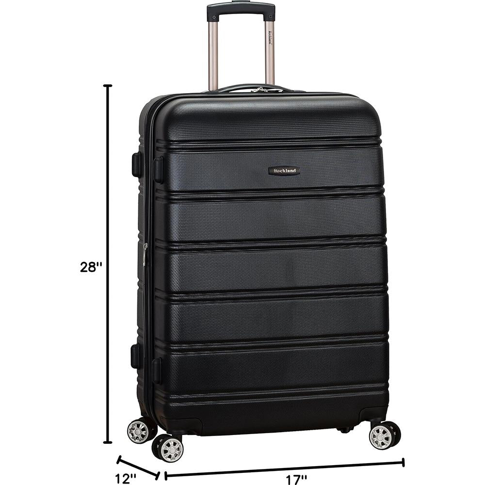 Rockland Melbourne Hardside 28" Expandable Spinner Wheel Luggage, Black (F1603) - Image 6