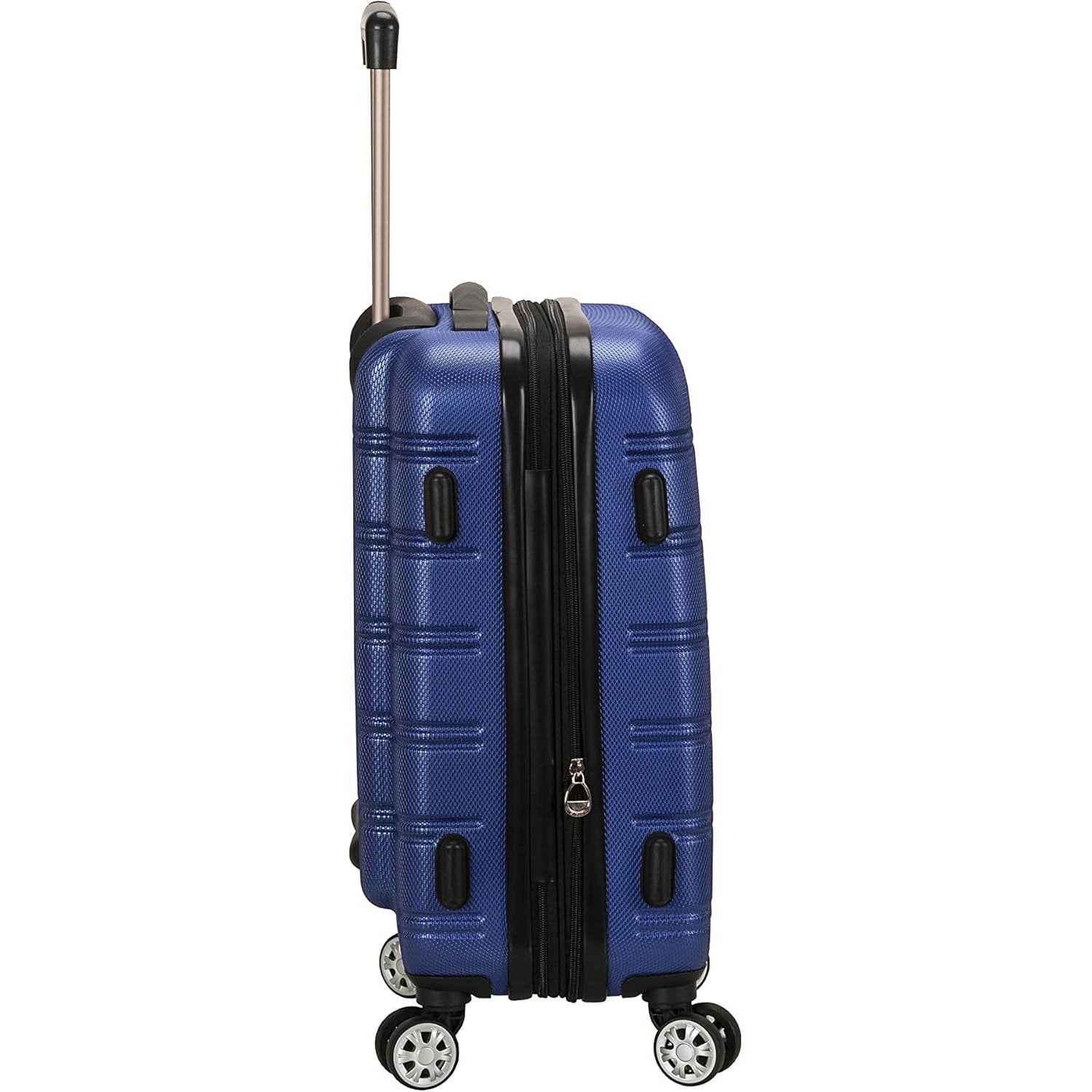 Rockland Melbourne Hardside Expandable Luggage Spinner Wheels, Blue, 3-Piece (20/24/28) - Image 3