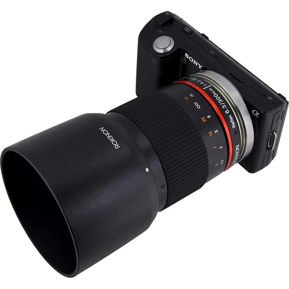 Rokinon 300mm F6.3 Mirror Lens for Sony E-Mount (Black) - Open Box - Image 2