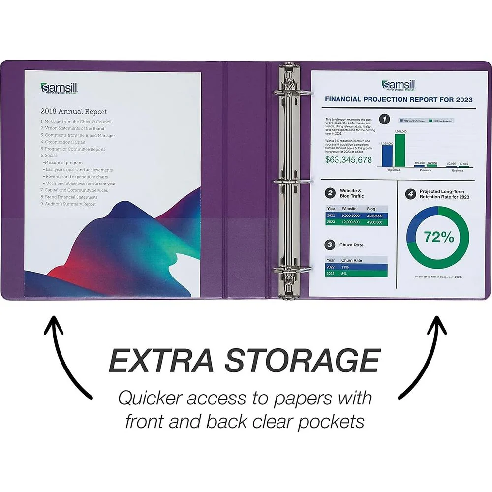 Samsill Durable 5 1.5" Binder 4pk Asst - Image 4