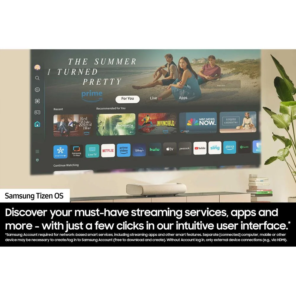 Samsung 120" Premiere Ultra Short Throw 4K Projector+ 26 Month Protection & Movie Bundle - Image 11