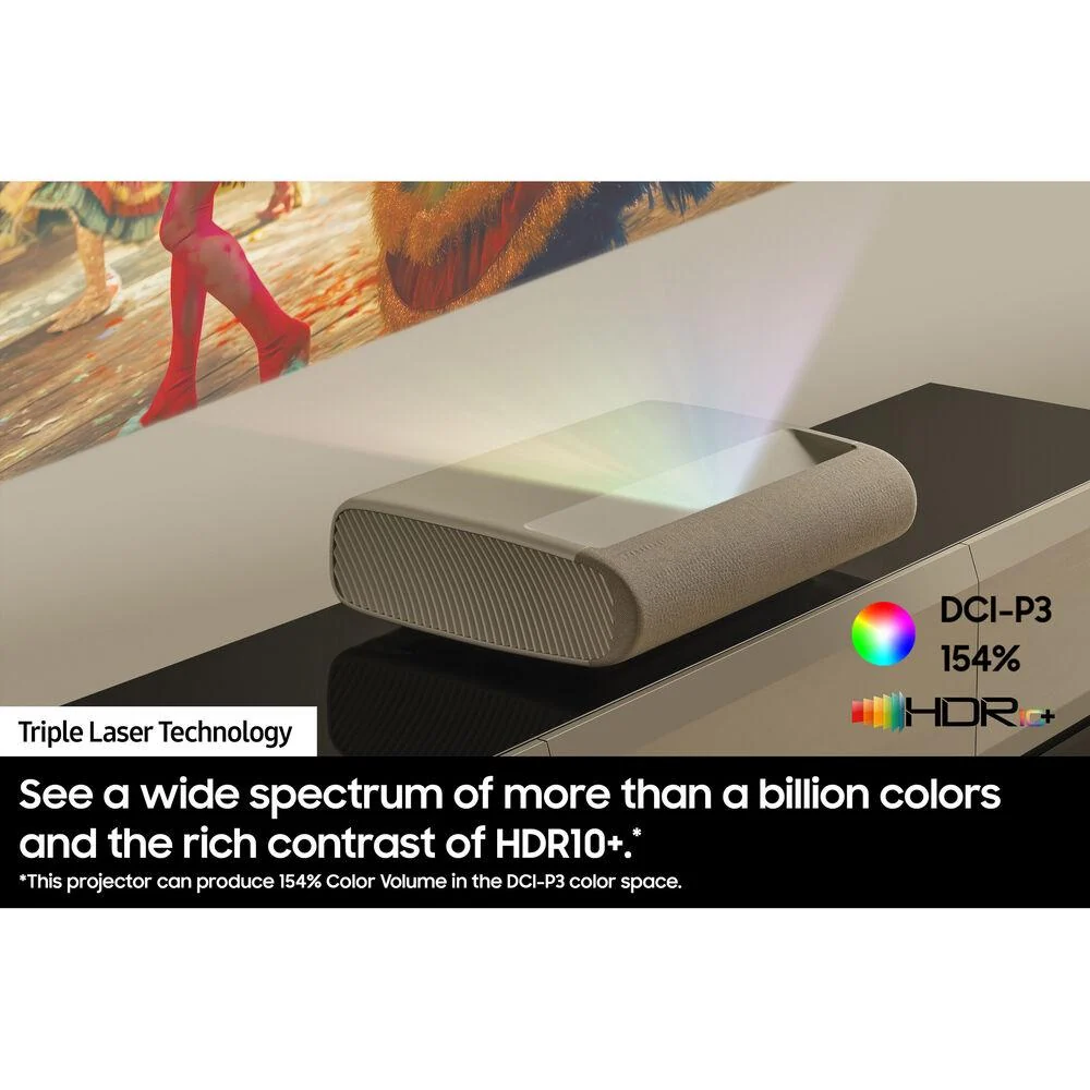 Samsung 130" 2500 Lumen Ultra Short Throw Smart TV Laser Projector Open Box - Image 7