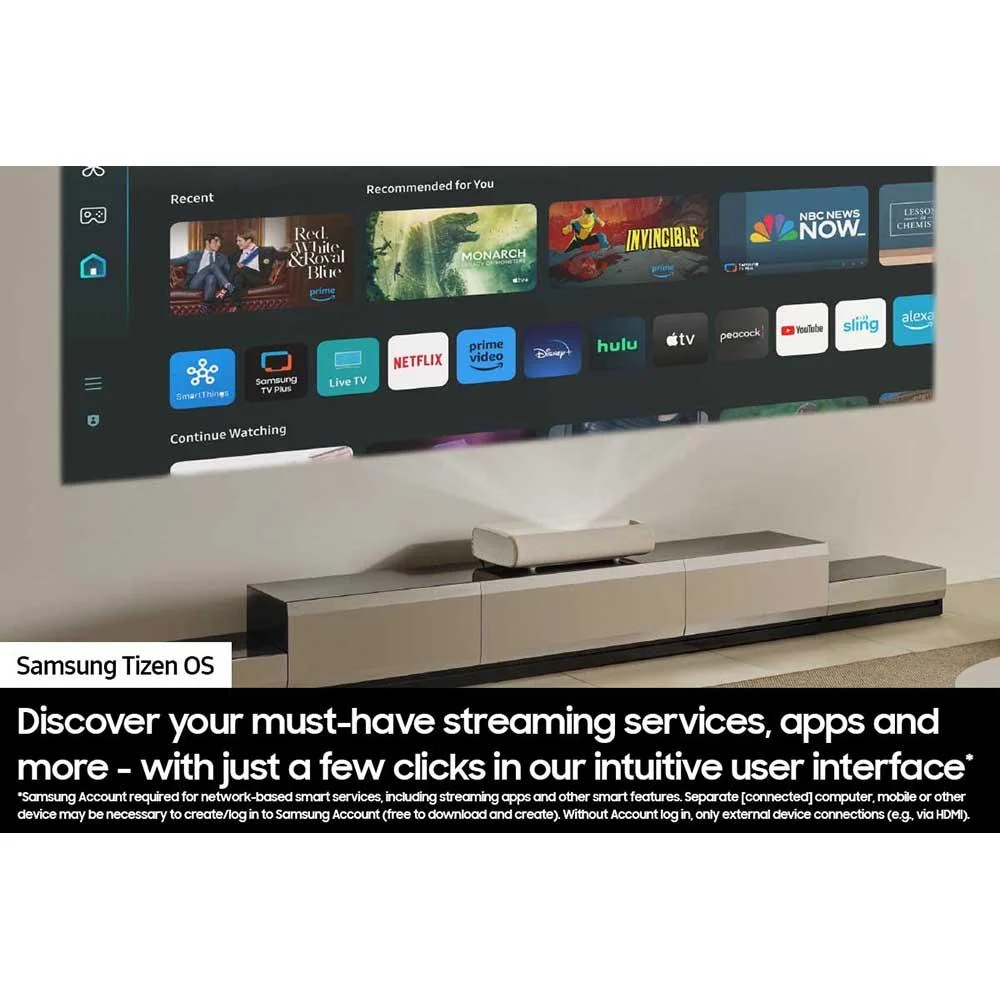 Samsung 130" LPU9D 2500 Lumen Premiere Ultra Short Throw 4K Smart TV Laser Projector - Image 9