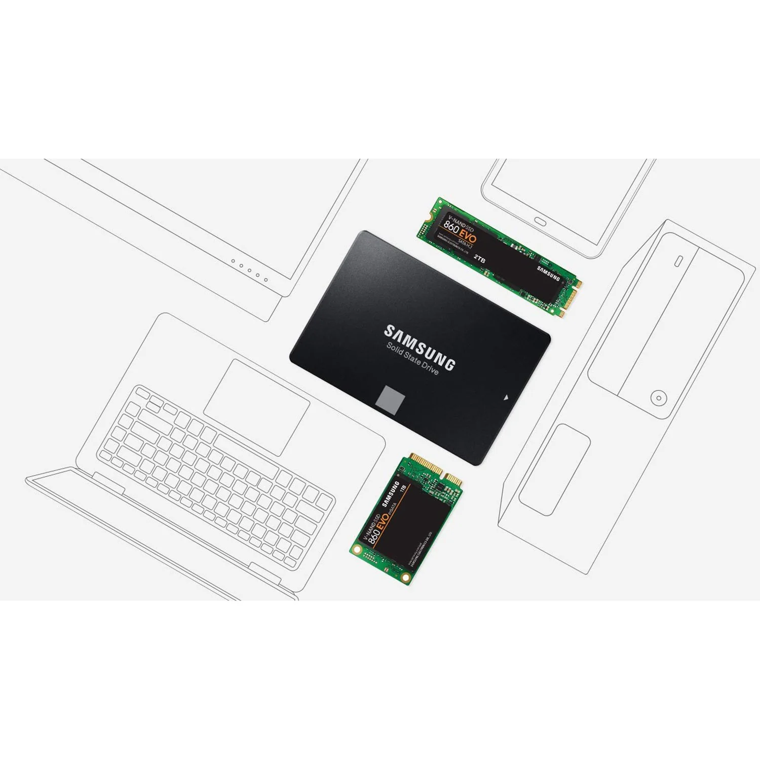 Samsung 1TB Solid State Drive 860 EVO 2.5 SATA III - Open Box - Image 6