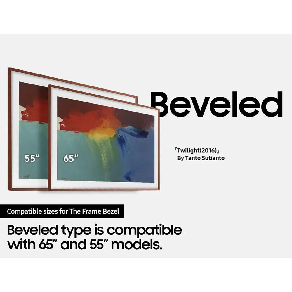 Samsung 65" The Frame Customizable Bezel - Beveled Brick Red - VG-SCFA65TRCZA - Image 3