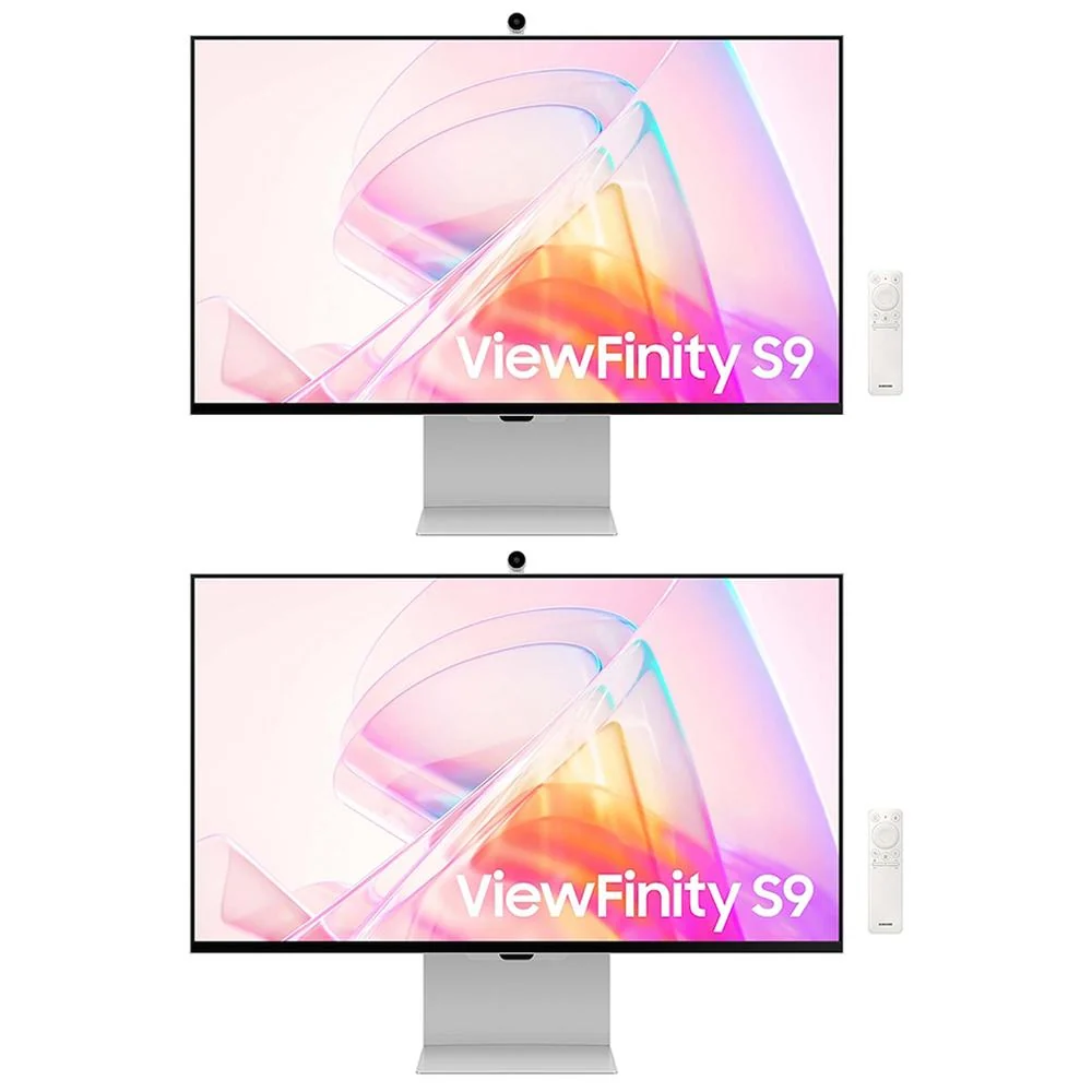 Samsung 27" ViewFinity S9 5K IPS HDR Smart Monitor with Webcam 2 Pack