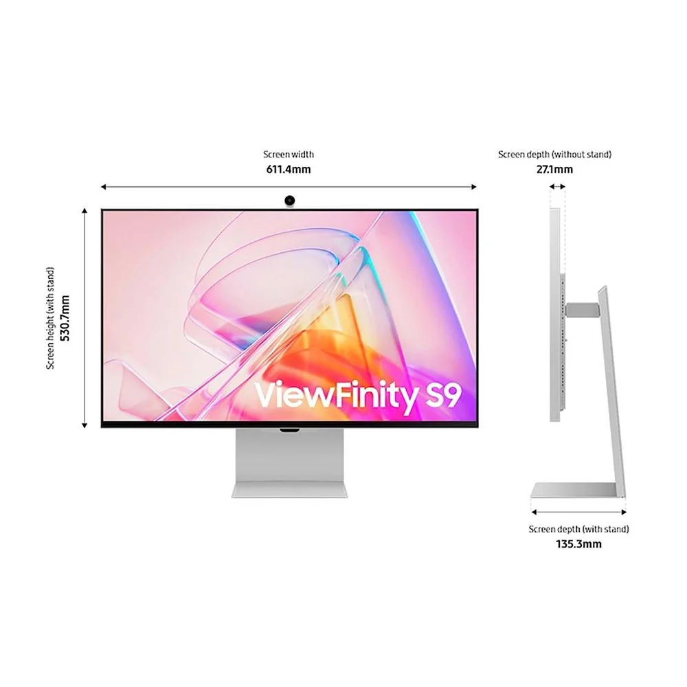 Samsung 27" ViewFinity S9 5K IPS HDR Smart Monitor with Webcam 2 Pack - Image 10