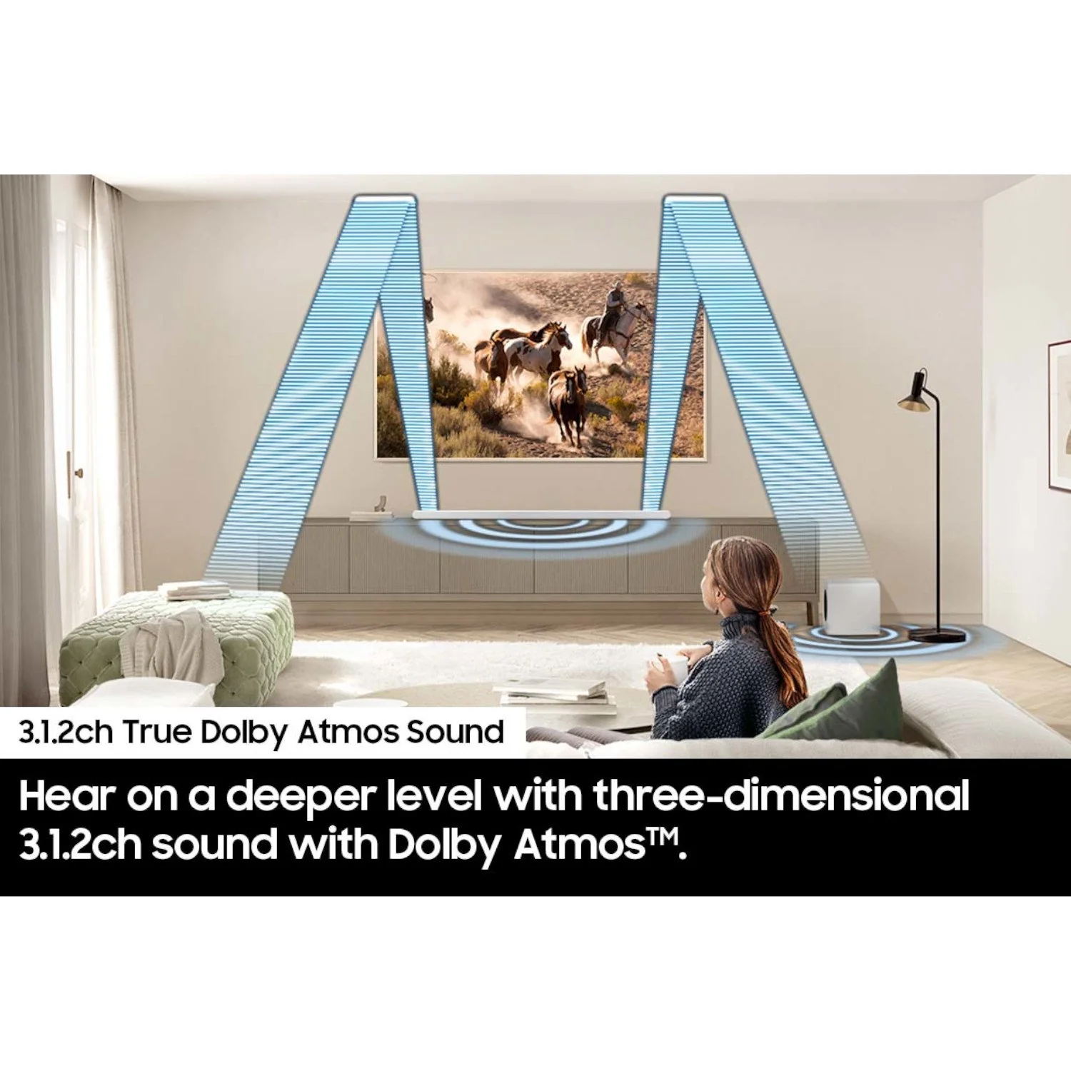Samsung 3.1.2ch Wireless Soundbar White 2024 + 26 Months Protection Pack Bundle - Image 8