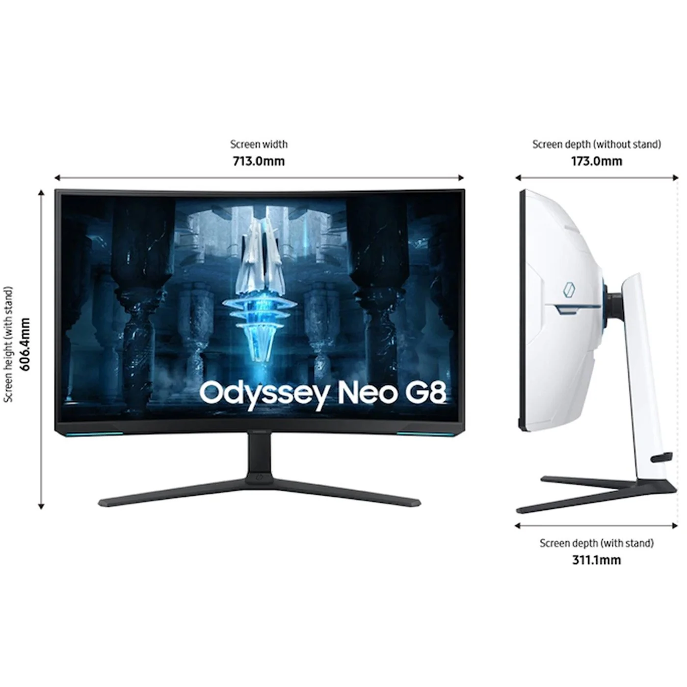Samsung 32" Odyssey Neo G8 4K UHD 240Hz, Curved Gaming Monitor, Refurbished - Image 8