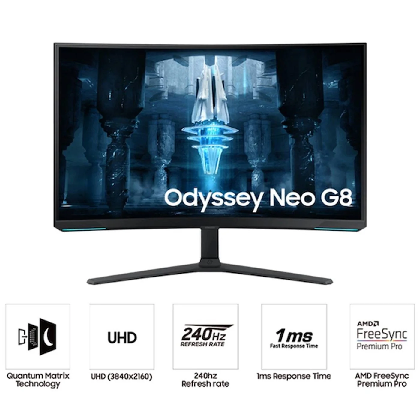 Samsung 32" Odyssey Neo G8 4K UHD 240Hz, Curved Gaming Monitor, Refurbished - Image 9
