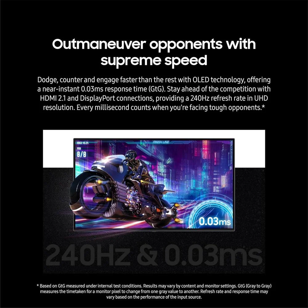 Samsung 32" Odyssey OLED G8 4K UHD 240Hz Smart Gaming Monitor w/ Gaming Mouse Bundle - Image 13