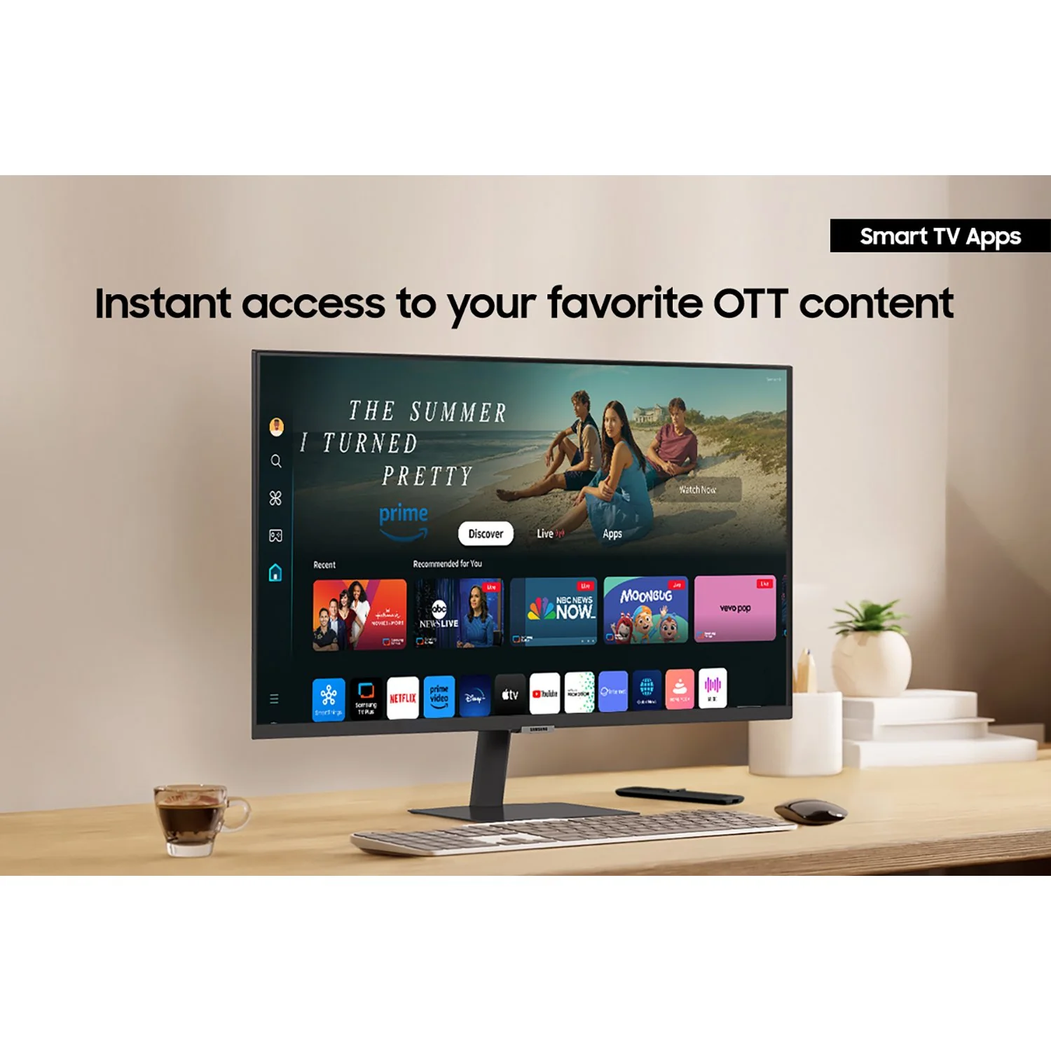 Samsung 32" Smart Monitor M7 (M70D) 4K UHD with Streaming TV + Gaming Mouse & Pad - Image 8