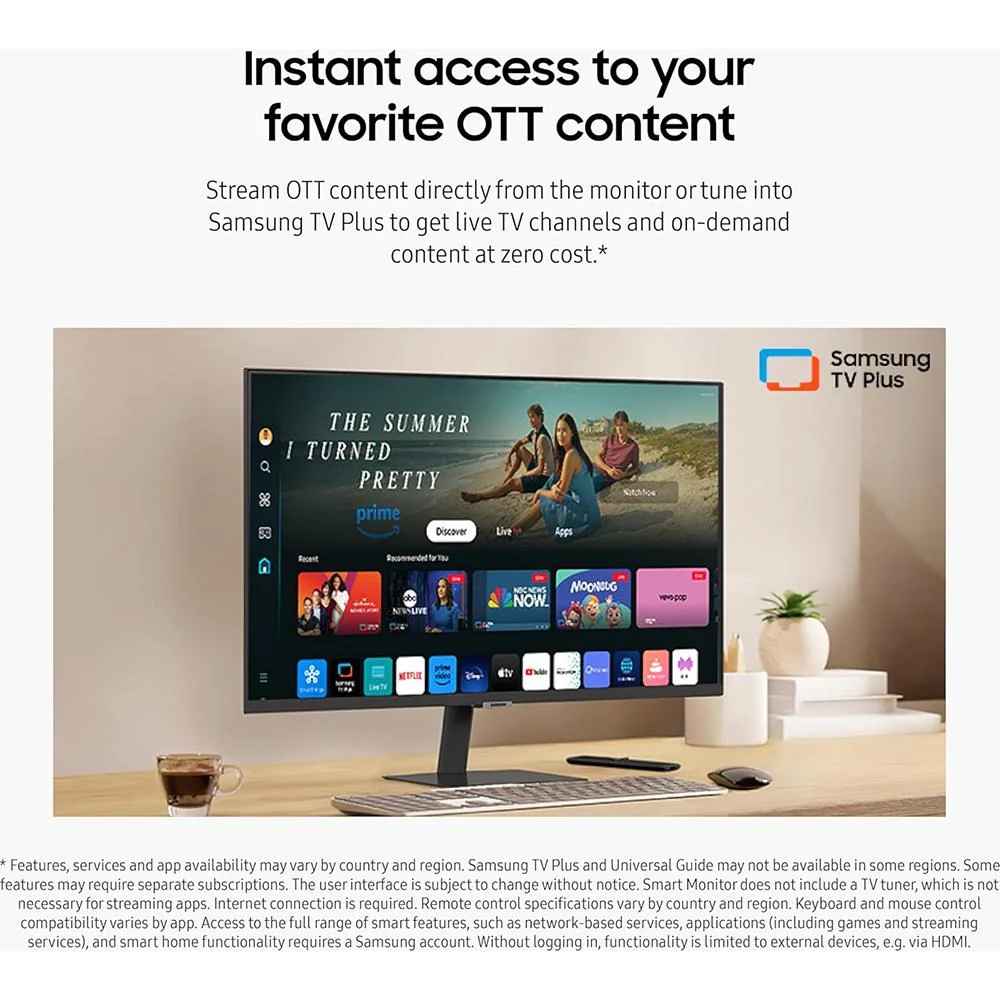 Samsung 32" Smart Monitor M7 (M70D) 4K UHD with Streaming TV, Speakers and USB-C - Image 4