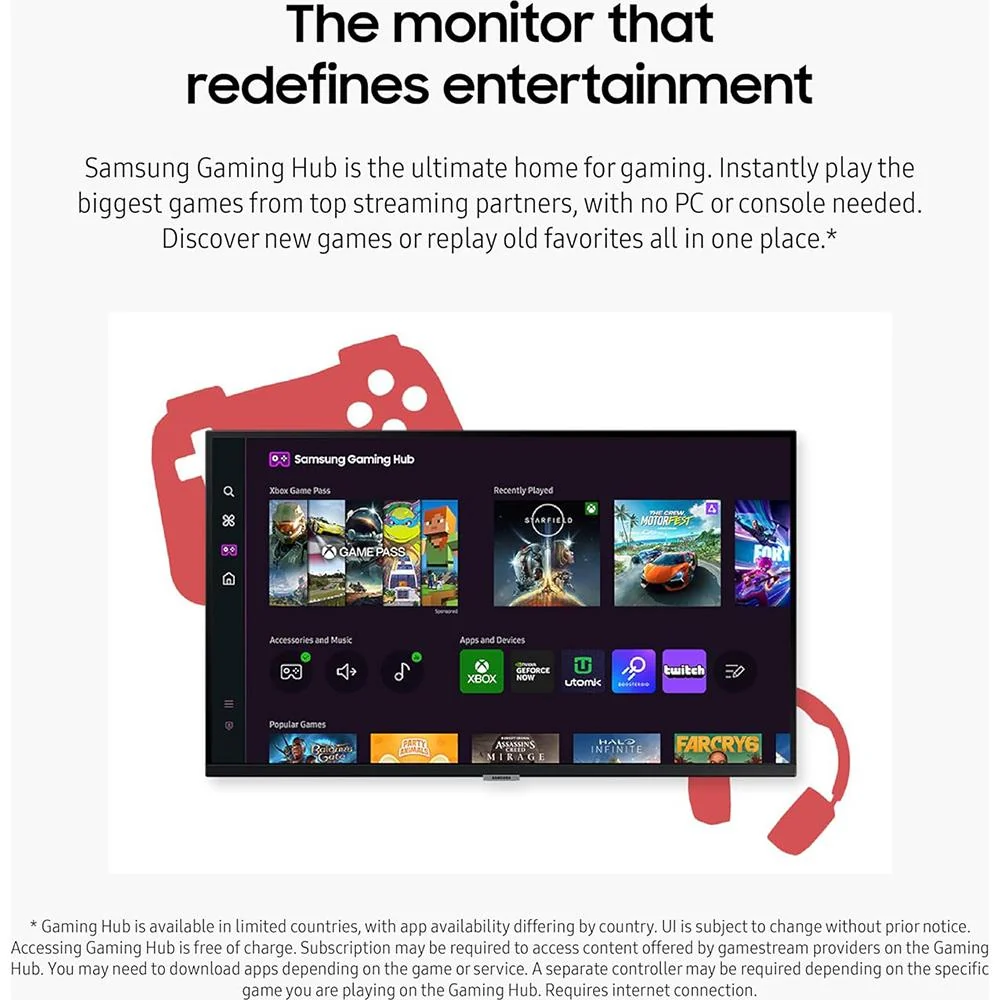 Samsung 32" Smart Monitor M7 (M70D) 4K UHD with Streaming TV, Speakers and USB-C - Image 7