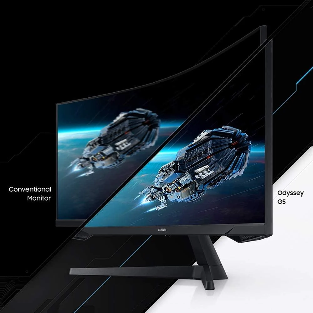 Samsung 34 inch Odyssey G55T WQHD 165Hz 1ms(MPRT) HDR Curved Gaming Monitor - Image 10