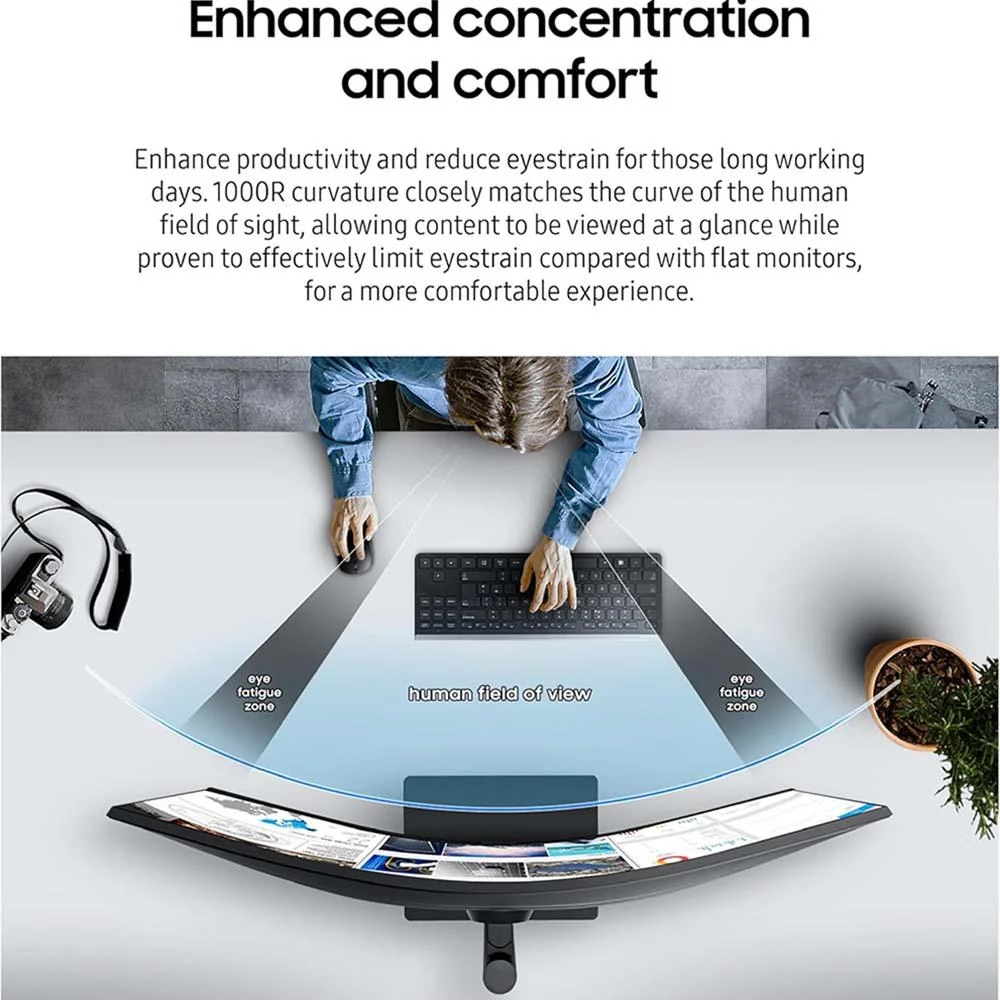 Samsung 34-inch ViewFinity S65UA Ultra-WQHD Curved Monitor - Refurbished - Open Box - Image 10