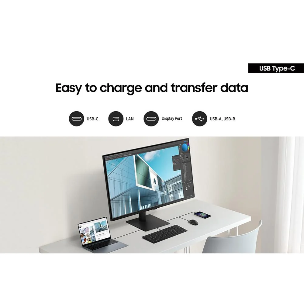 Samsung 37" ViewFinity S8 (S80UD) 4K UHD Monitor + 26 Months Protection Bundle - Image 9