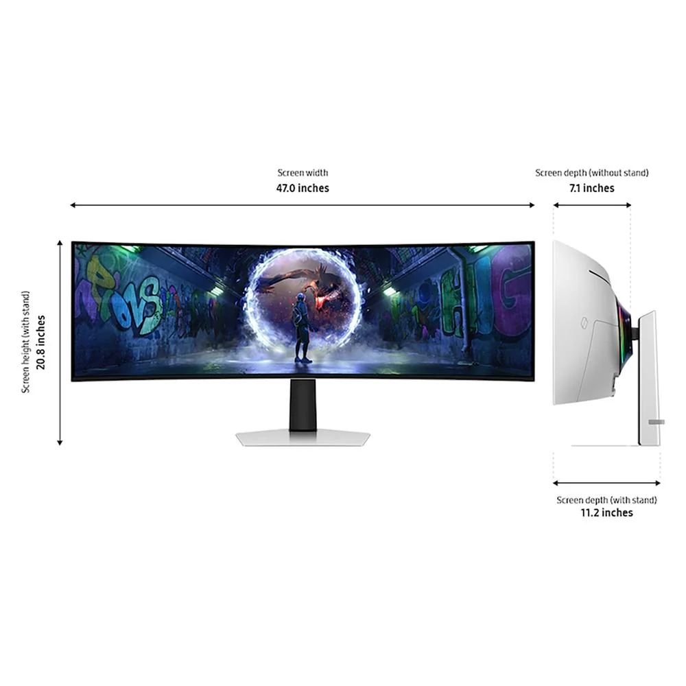 Samsung 49" Odyssey 240Hz OLED G9 Curved Gaming Monitor + 26 Months Protection Bundle - Image 7