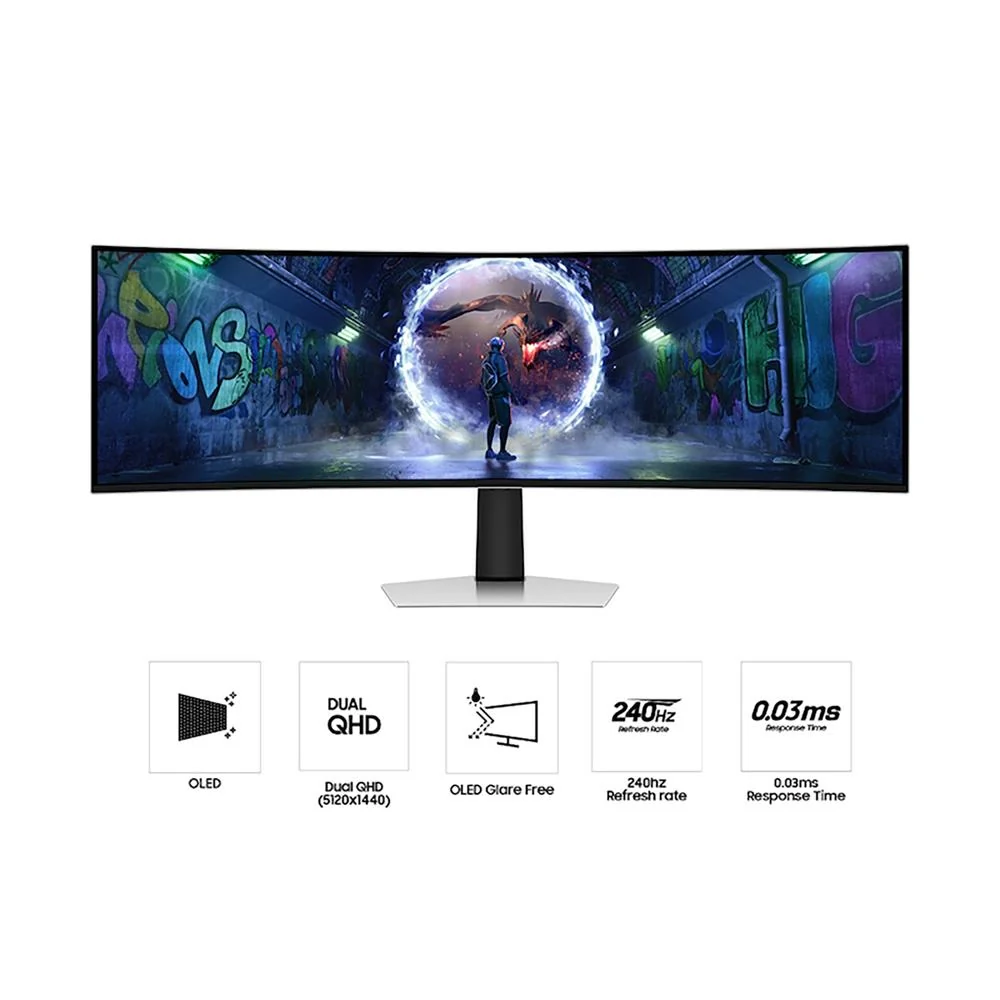 Samsung 49" Odyssey 240Hz OLED G9 Curved Gaming Monitor + 26 Months Protection Bundle - Image 8