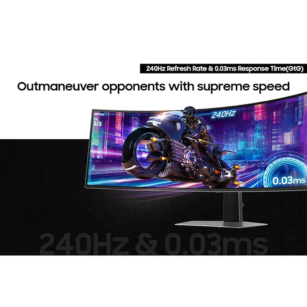Samsung 49 Odyssey DQHD (5;120x1440) 240Hz OLED G9 Curved Gaming Monitor - Open Box - Image 10