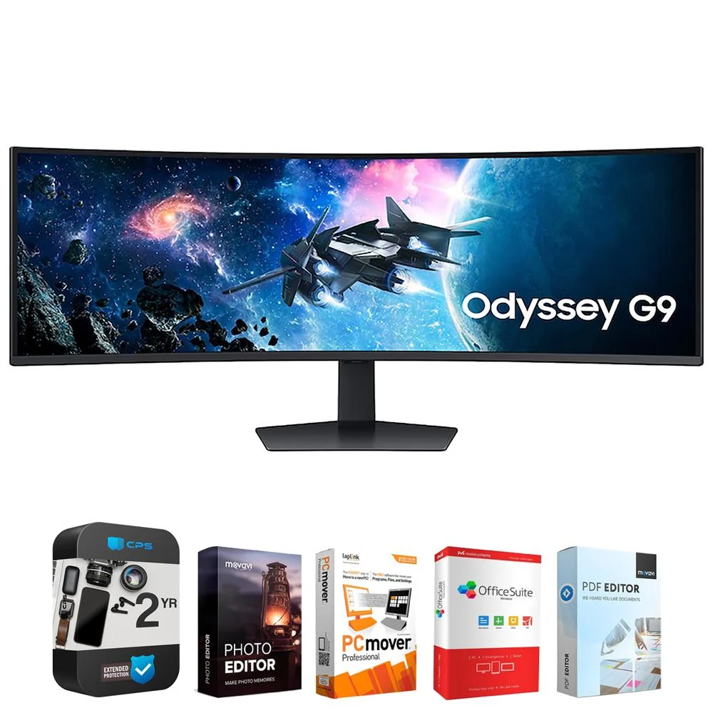Samsung 49" Odyssey G9 G95C DQHD Curved Gaming Monitor + 2 Year Protection Pack