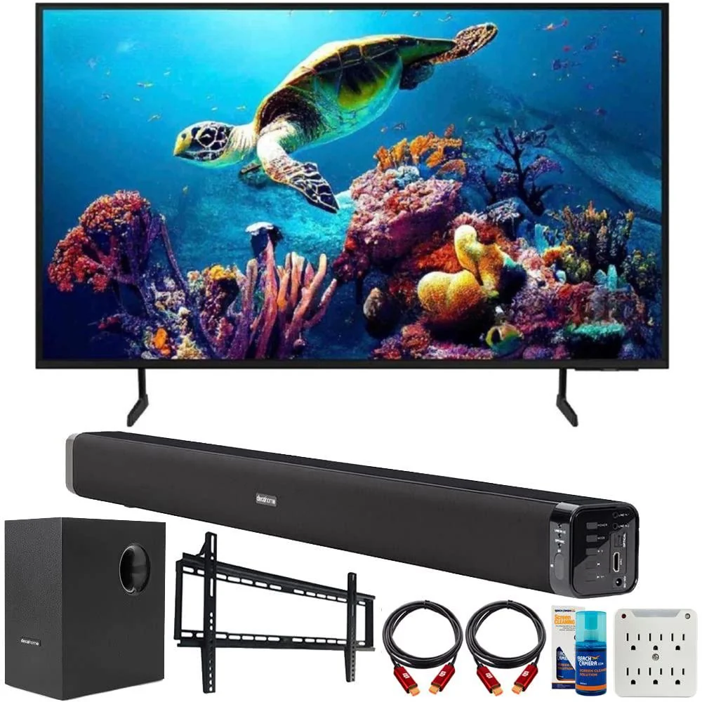 Samsung 50" DU6900 Crystal UHD 4K Smart TV (2024) with Deco Gear Home Theater Bundle - Image 2