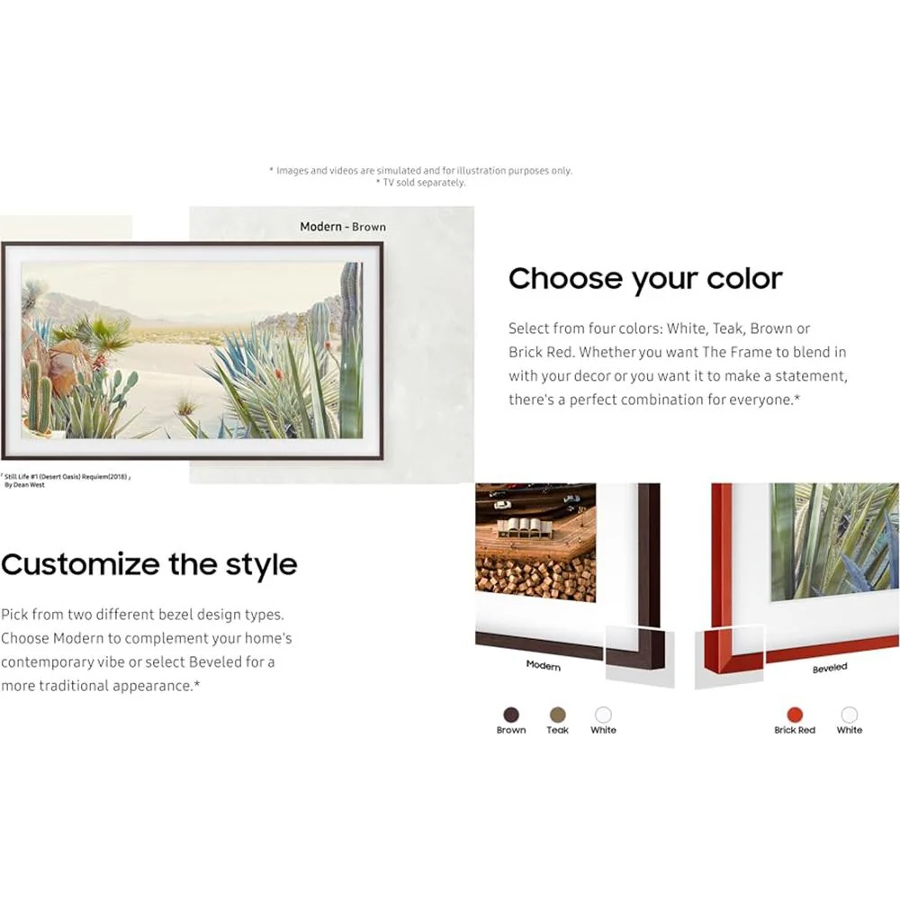 Samsung 55-inch The Frame Customizable Bezel - Modern Brown VG-SCFA55BWBZA - Open Box - Image 12