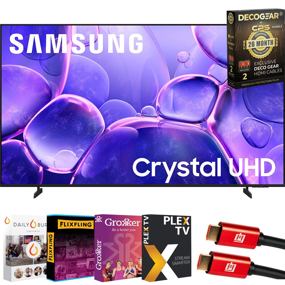 Samsung 75" Crystal UHD U8000F 4K Smart TV (2025) + Extended Protection Plan