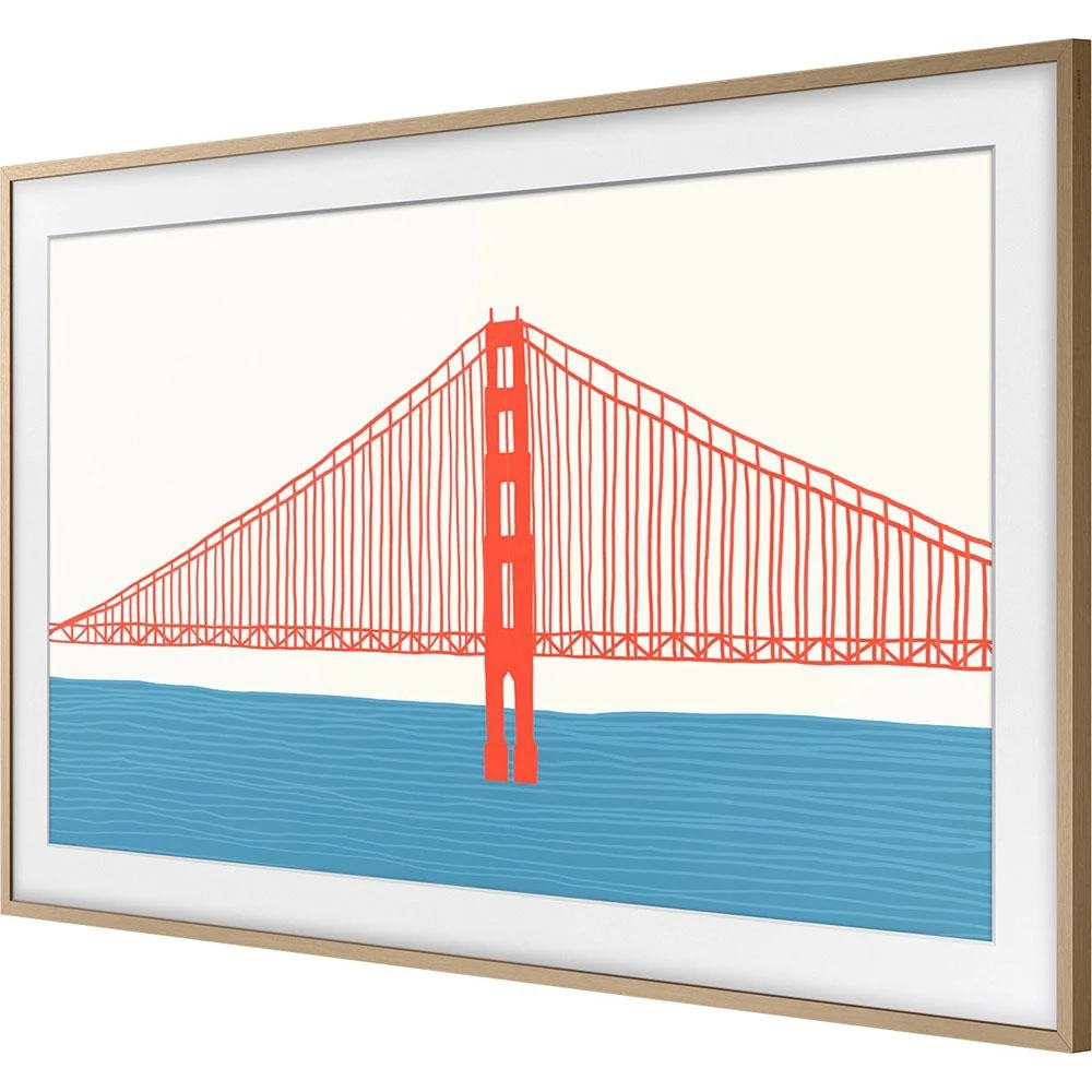 Samsung 75" The Frame Customizable Bezel - Modern Teak VG-SCFA75TKBZA - Open Box - Image 2