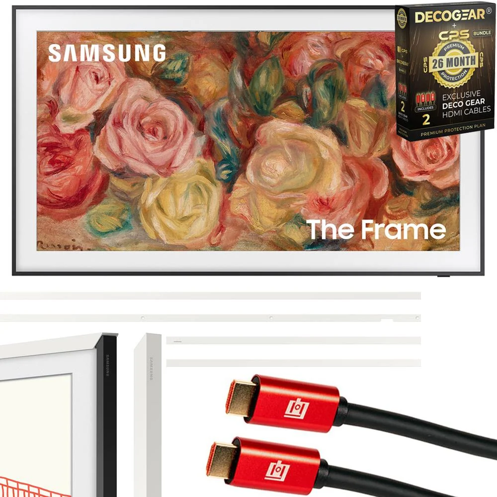 Samsung 85" The Frame QLED 4K TV (2024) + Modern White Bezel & 26 Month Protection