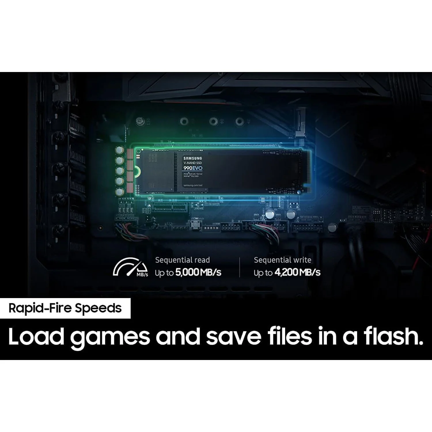 Samsung 990 EVO 5.0 NVMe SSD 2TB: Ultra-Fast 5,000MB/s Read, Efficient - MZ-V9E2T0B/AM - Image 3