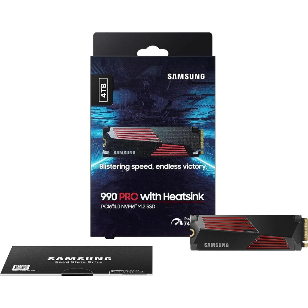 Samsung 990 PRO 4TB Heatsink PCIe 4.0 NVMe M.2 SSD (2-Pack) w/ 1 Year Warranty Bundle - Image 4