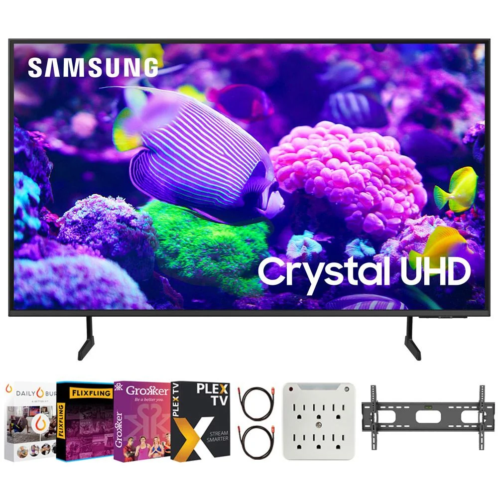 Samsung DU7200 75 Inch Crystal 4K UHD Smart TV (2024) with Movies Streaming Pack