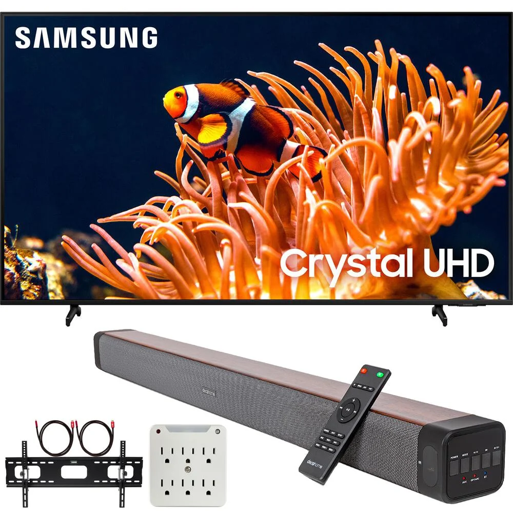 Samsung DU8000 43" Crystal 4K UHD Smart TV (2024) + Premium Soundbar + Mount Kit