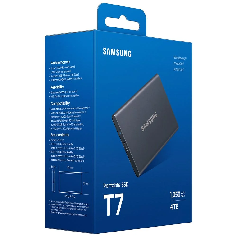 Samsung MU-PC4T0T/AM Portable SSD T7 4TB w/ 1 Year Extended Warranty Bundle - Image 13