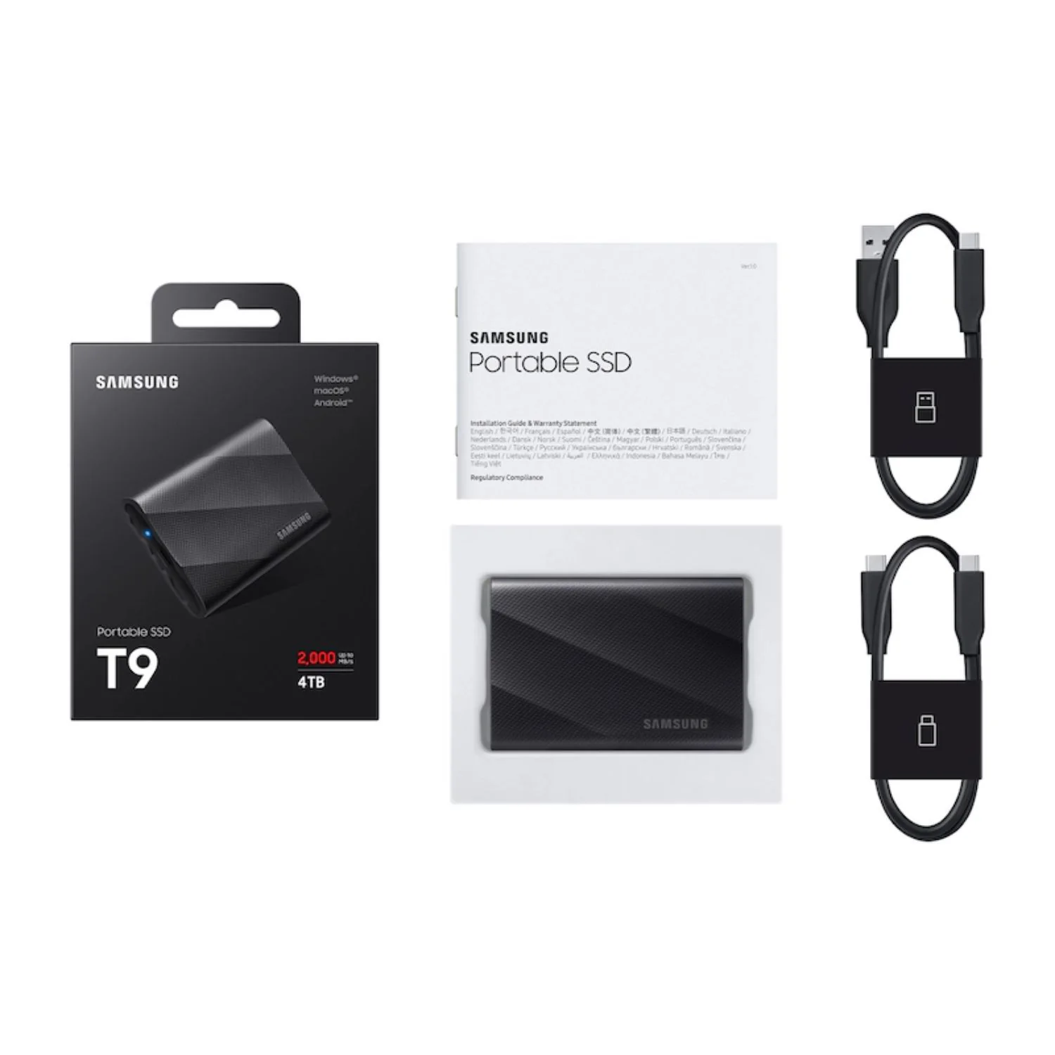 Samsung MU-PG4T0B T9 4TB Portable SSD, USB 3.2 Gen 2x2, Black (2-Pack) - Image 7