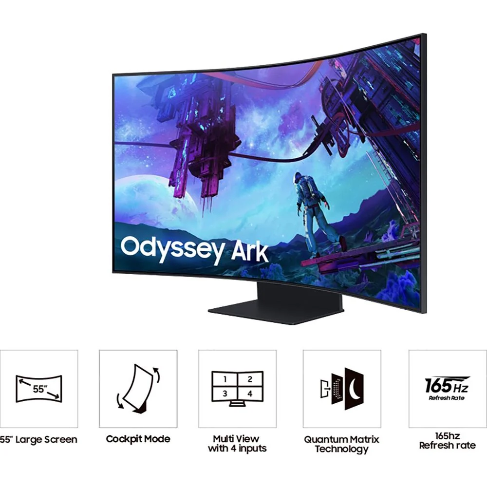 Samsung Odyssey Ark 2 55" 4K Mini-LED Curved Monitor +Controller +26 Months Protection - Image 5