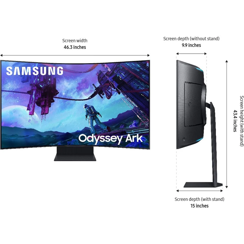 Samsung Odyssey Ark 2 55" 4K Mini-LED Curved Monitor +Controller +26 Months Protection - Image 6