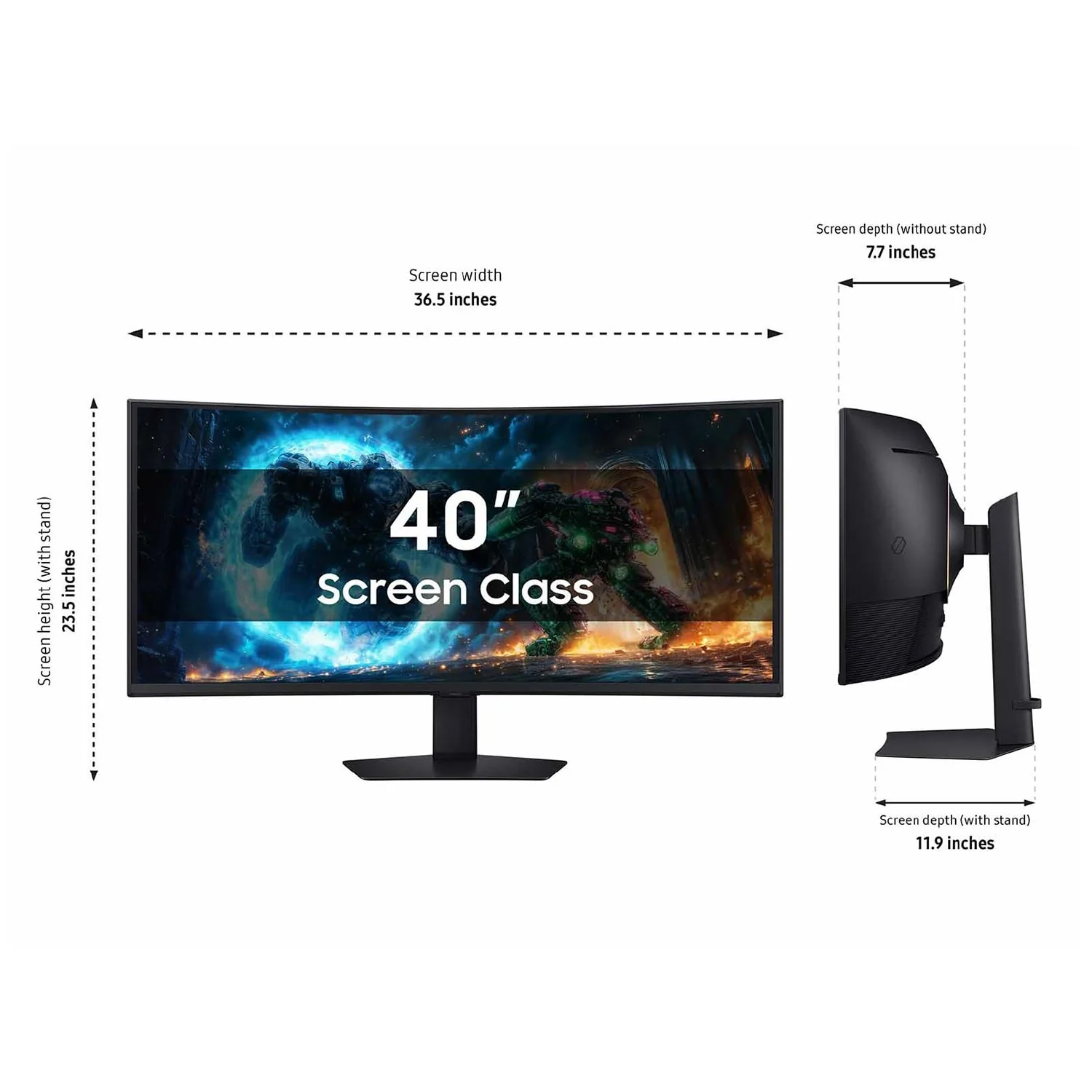 Samsung Odyssey G7 G75F 40" 4K HDR 180 Hz Curved Ultrawide Gaming Monitor - Image 3