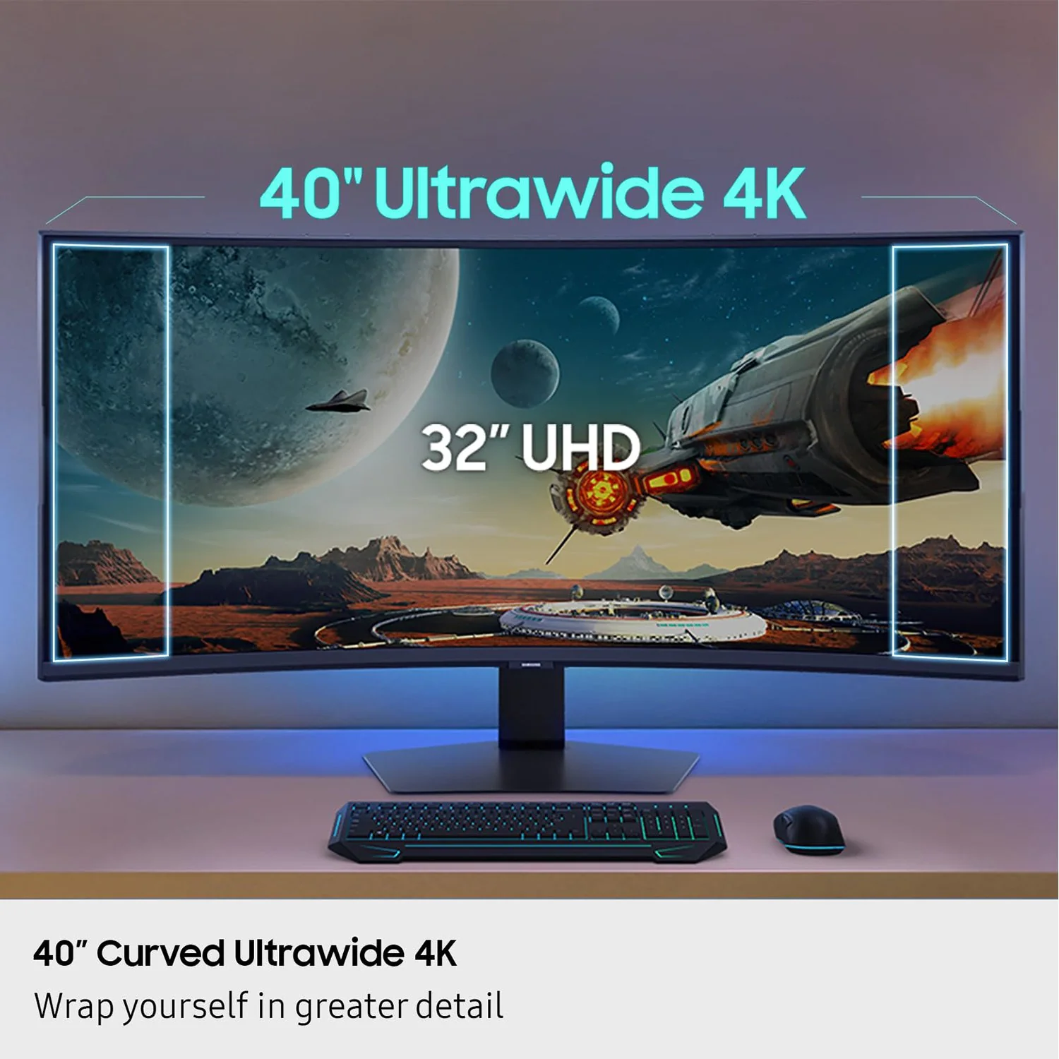 Samsung Odyssey G7 G75F 40" 4K HDR 180 Hz Curved Ultrawide Gaming Monitor - Image 4