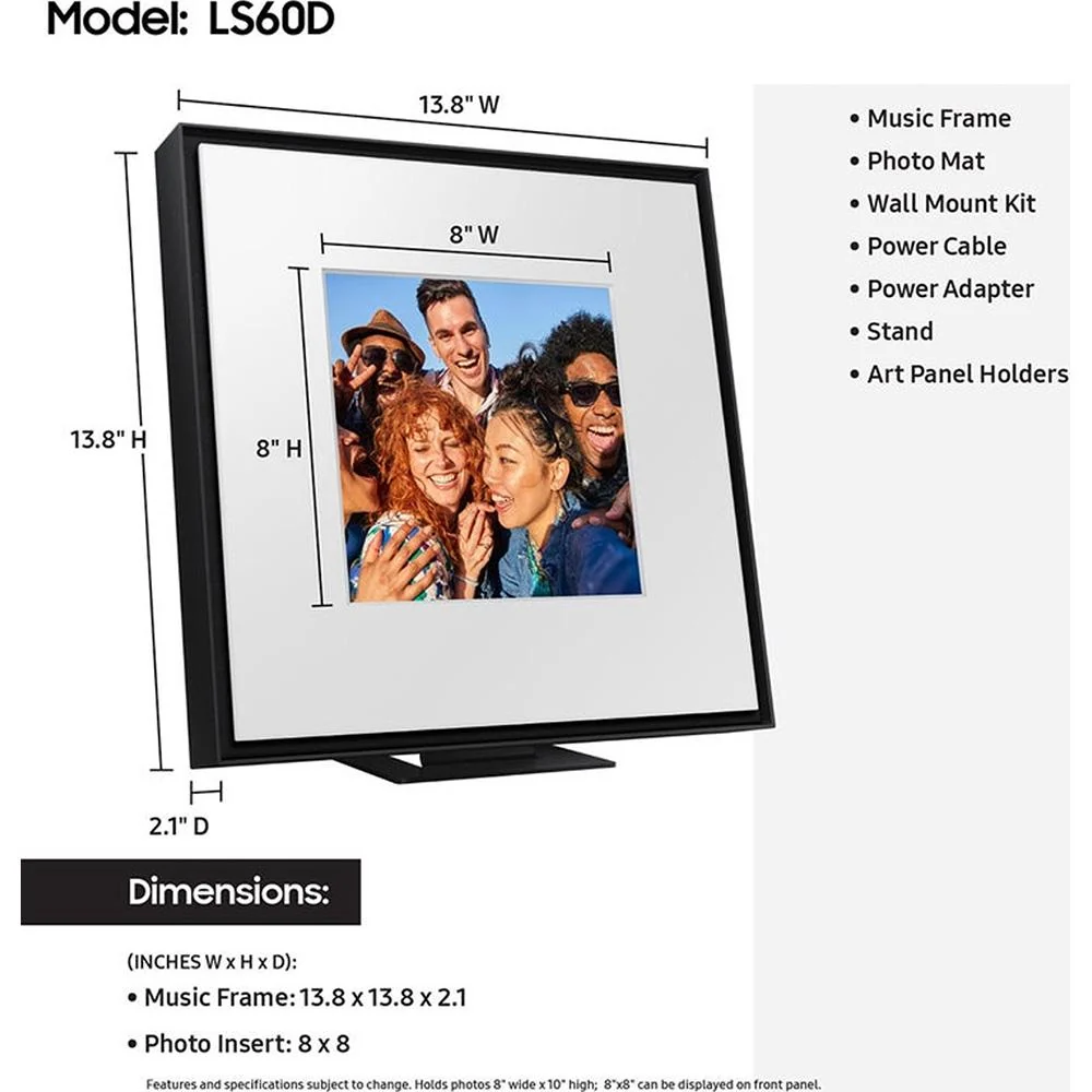 Samsung Photo Music Frame Smart Speaker Dolby ATMOS w/ Q-Symphony - HW-LS60D - Open Box - Image 12