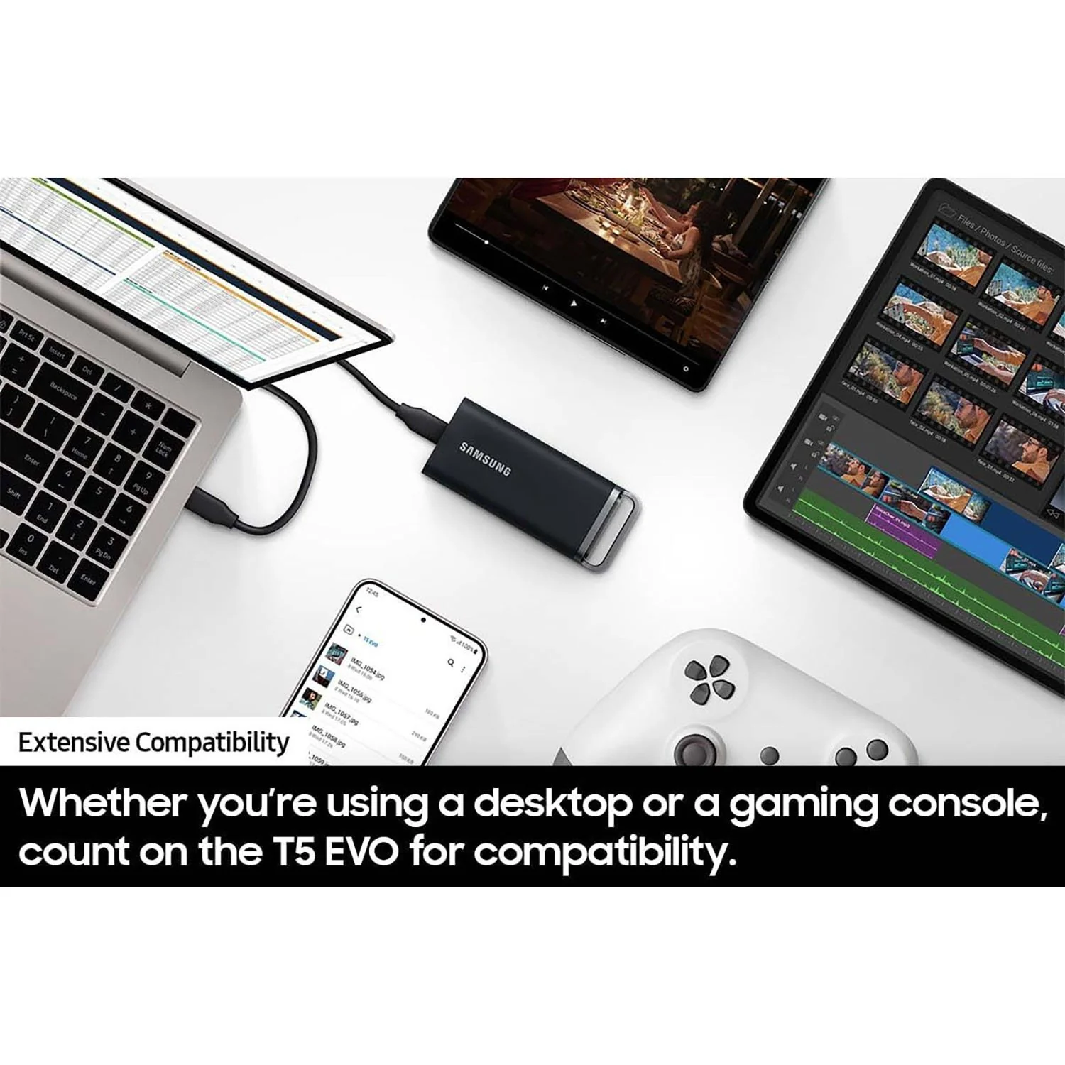 Samsung Portable SSD T5 EVO USB 3.2 4TB (Black) - (2-Pack) - Image 5