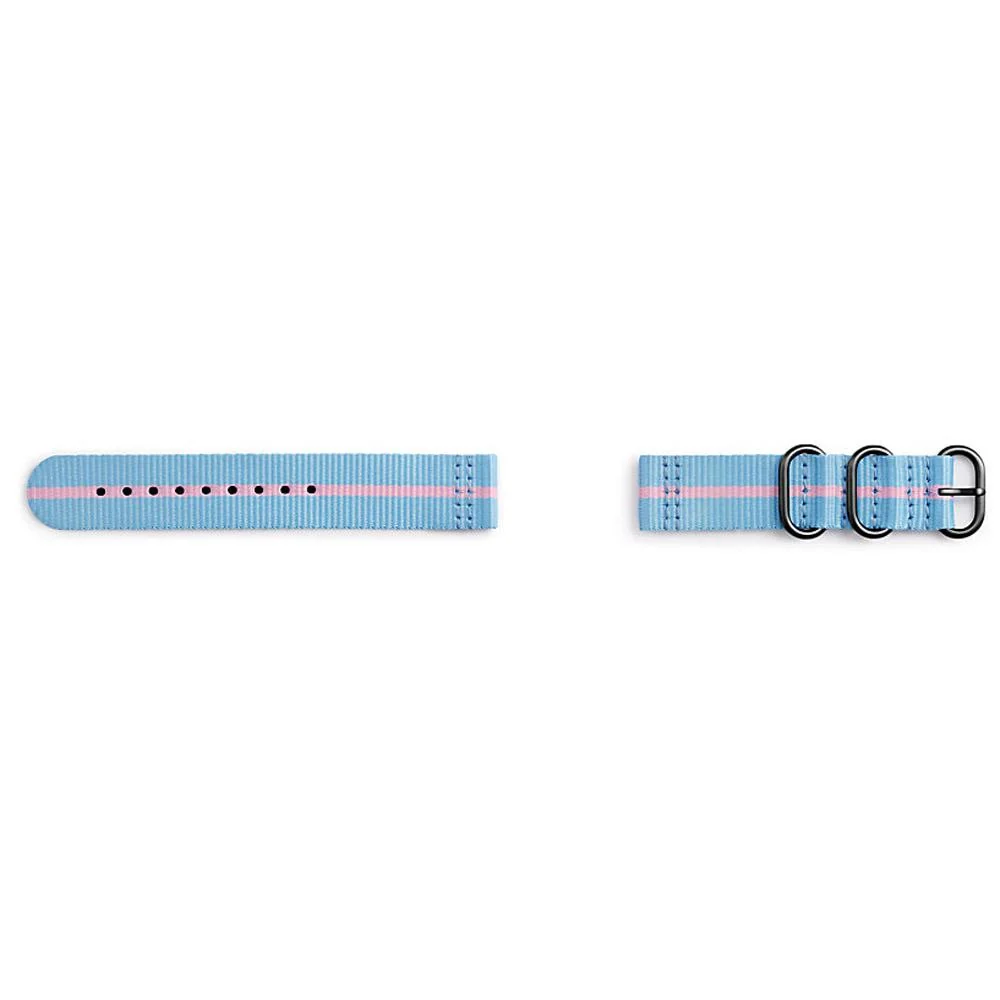 Samsung Premium Nato Strap for Gear Sport (20mm)- Light Blue w/ Pink - GPR600BREECAF - Image 2