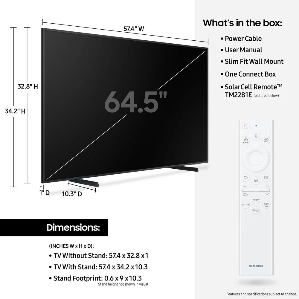 Samsung QN65LS03BA 65 inch The Frame QLED 4K UHD Quantum HDR Smart TV (2022) - Image 11