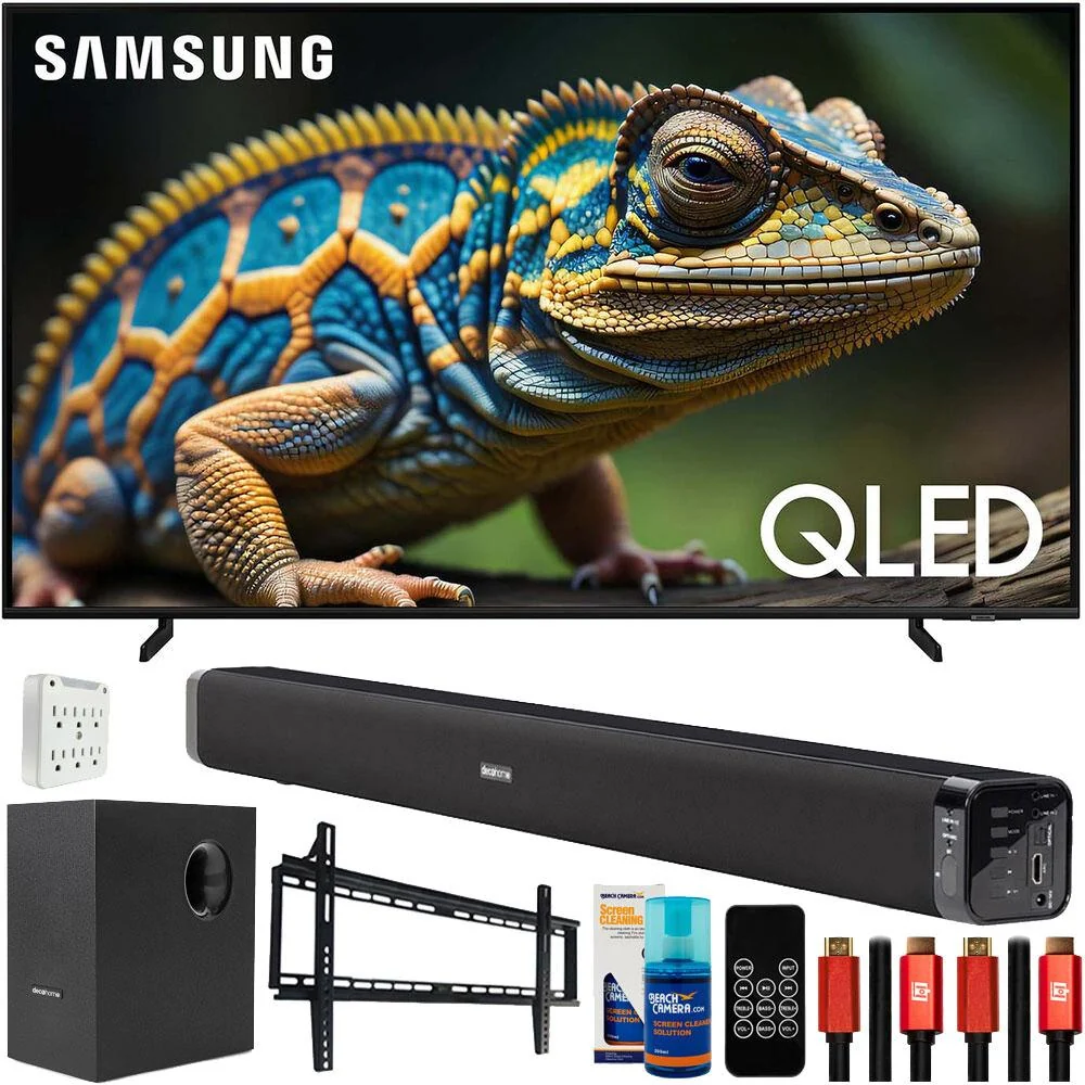 Samsung QN70Q60D 70" QLED 4K Smart TV (2024) with Deco Gear Home Theater Bundle - Image 2