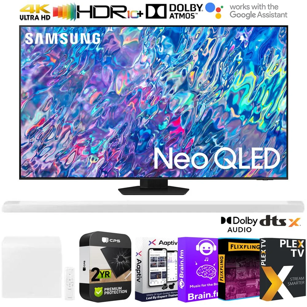 Samsung QN85BA 55" Neo QLED 4K Mini LED Smart TV w/ Soundbar + Warranty Bundle