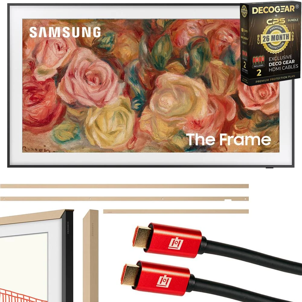 Samsung 85" The Frame QLED 4K TV (2024) w/ Modern Beige Bezel & 26 Month Protection