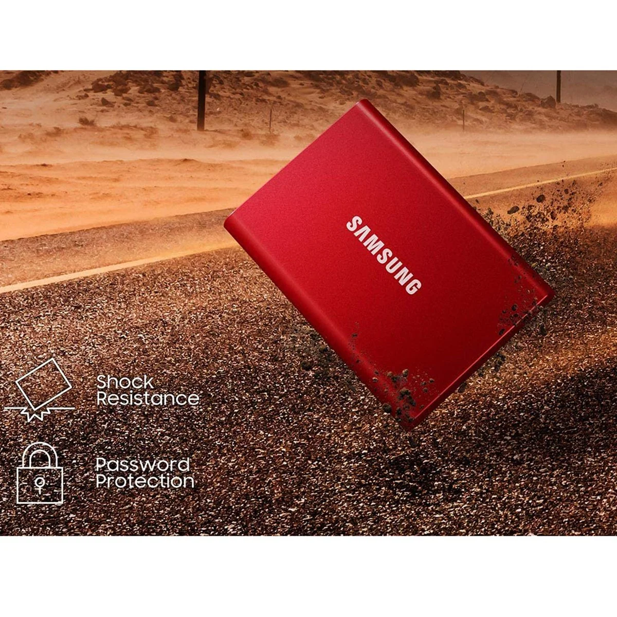 Samsung T7 500GB Portable SSD, USB 3.2 Gen2, GREY (MU-PC500H) - Image 9