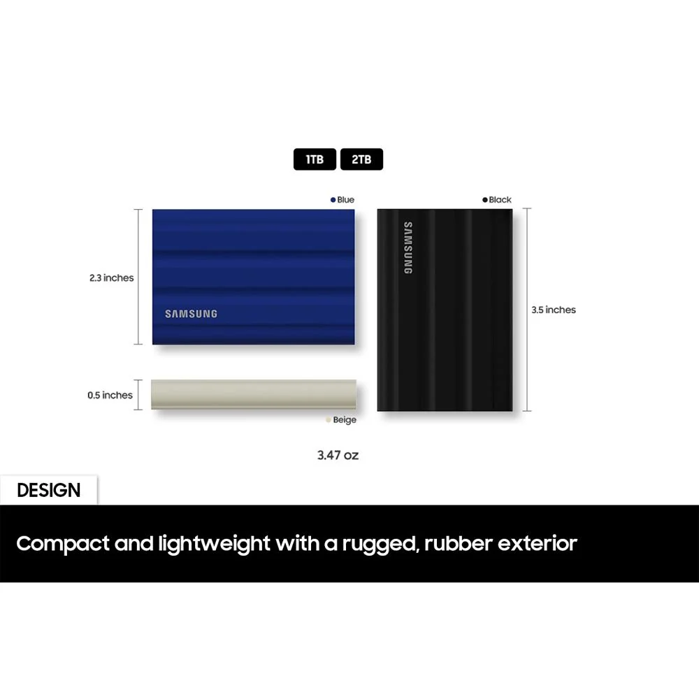 Samsung T7 Shield Portable Solid State Drive 1TB 2022 Black with 1 Year Warranty - Image 6