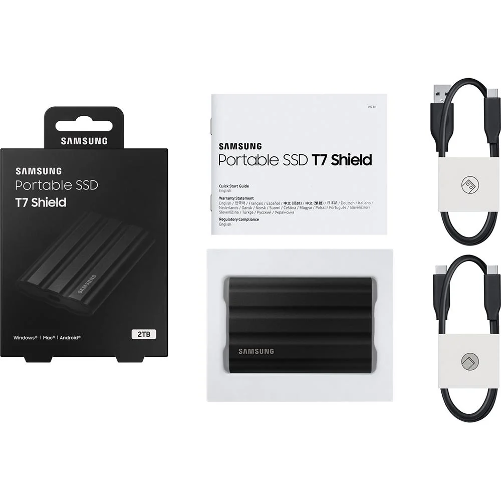 Samsung T7 Shield Portable Solid State Drive 1TB (MU-PE1T0S/AM) 2022 - Black - Open Box - Image 4